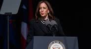 Kamala Harris durante discurso em 2021 - Getty Images