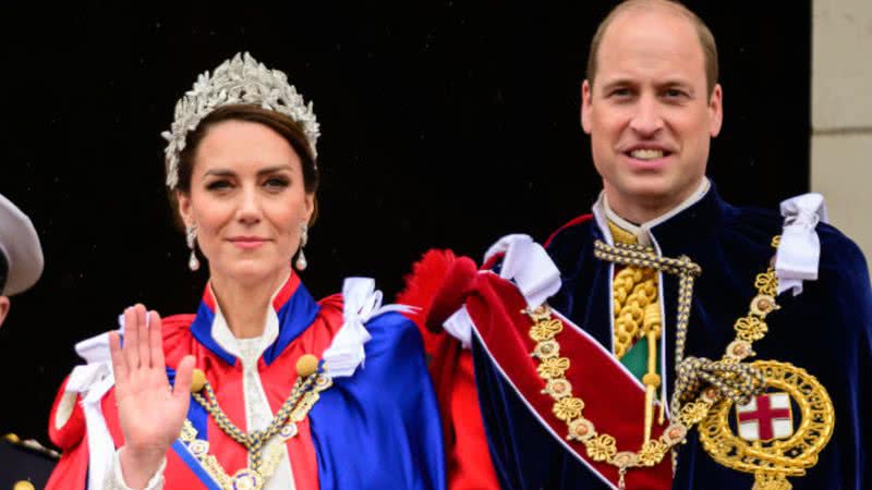 Kate e o príncipe William após a coração do rei Charles III - Getty Images