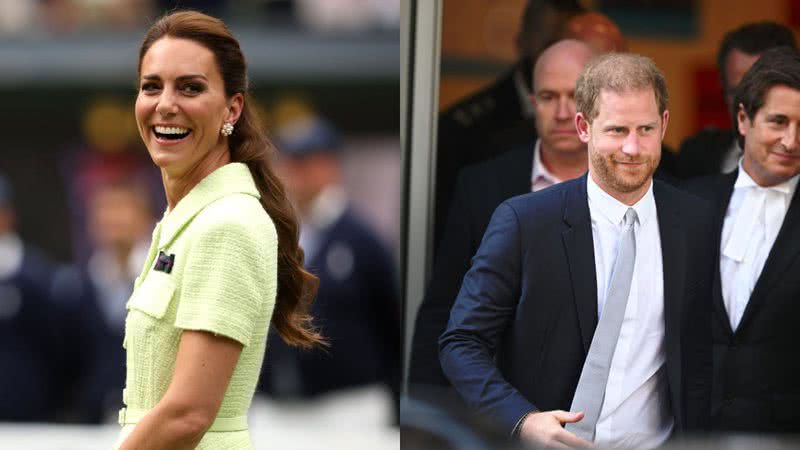 Kate Middleton (esq.) e o príncipe Harry (dir.) - Getty Images