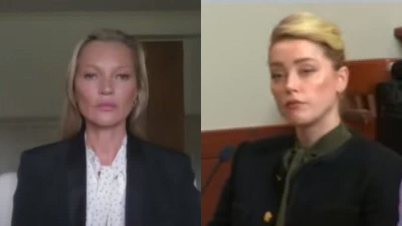 Kate Moss e Amber Heard durante julgamento - Divulgação/Youtube/Law&Crime Network