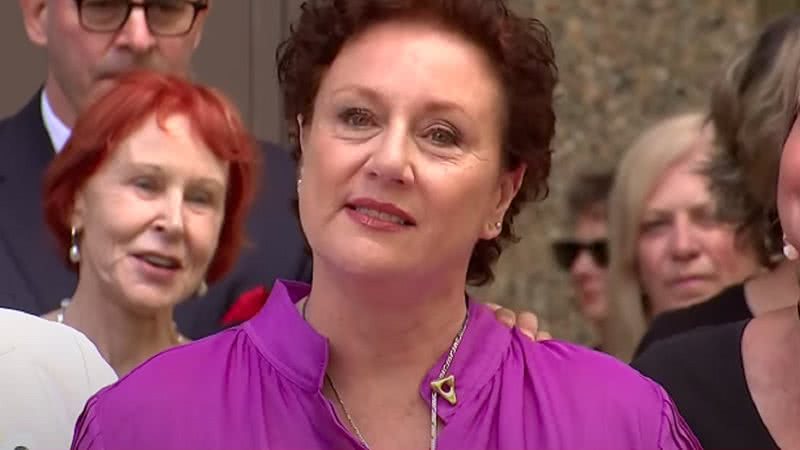 Kathleen Folbigg em coletiva - Reprodução/Video/Sky News Australia