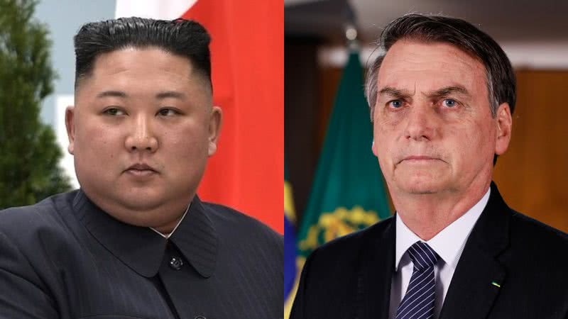 Fotografias de Kim Jong-Un e Bolsonaro, respectivamente - Wikimedia Commons