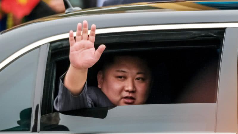 Imagem de Kim Jong-un em carro - Getty Images