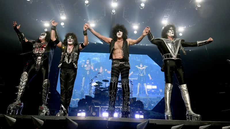 Banda Kiss durante apresentação nos Estados Unidos - Getty Images