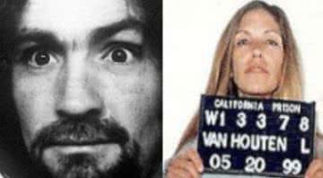 Charles Manson (à esq.) e sua discípula Leslie Van Houten (à dir.) - Crédito: Divulgação (esq.)/Wikimedia Commons (dir.)