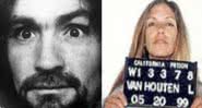 Charles Manson (à esq.) e sua discípula Leslie Van Houten (à dir.) - Crédito: Divulgação (esq.)/Wikimedia Commons (dir.)