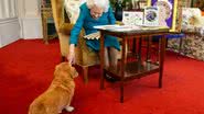 Elizabeth II com um de seus cachorros - Getty Images