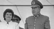 Lúcia Hiriart e Augusto Pinochet - Divulgação/Wikimedia Commons/Biblioteca del Congreso Nacional