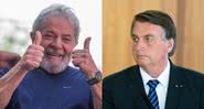 Lula (à esqu.) e Bolsonaro (à dir.) - Getty Images