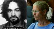 Charles Manson e Leslie Van Houten em julgamento - Divulgação/Youtube/Inside Edition / California Department of Corrections and Rehabilitation via Wikimedia Commons