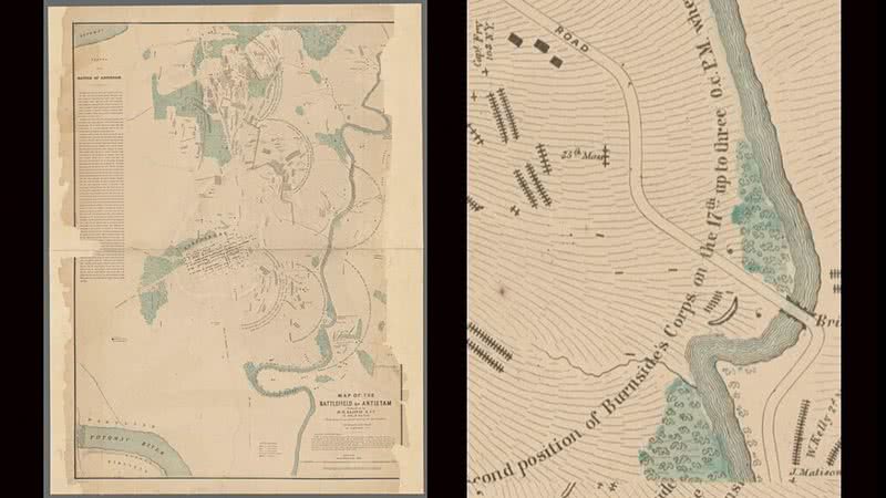 Digitalização do mapa da SG Elliott encontrado na Biblioteca Pública de Nova York - Divulgação/Biblioteca Pública de Nova York