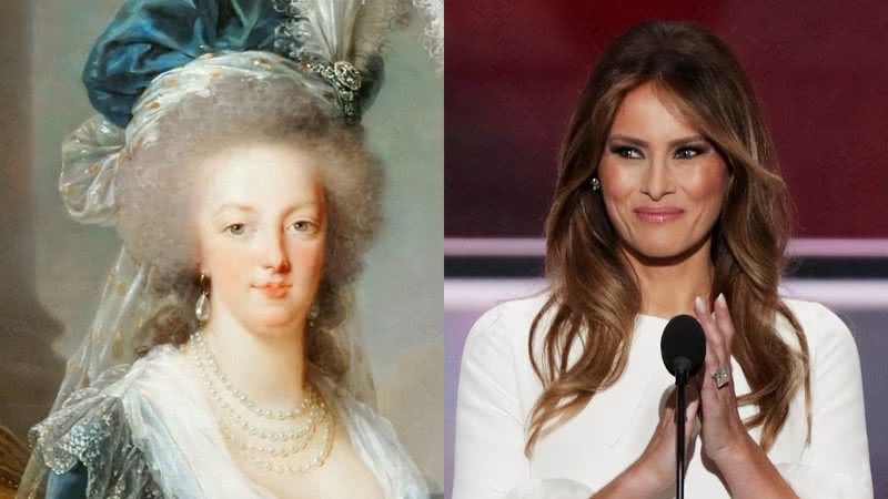 Imagens de Maria Antonieta e  Melania Trump - Domínio Público/ Getty Images