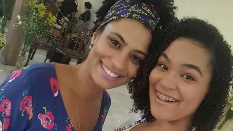 Marielle Franco ao lado da filha, Luyara - Arquivo pessoal