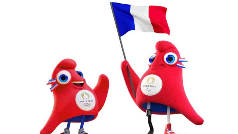 Imagem dos mascotes dos Jogos Olímpicos e Paralímpicos de Paris 2024 - Divulgação / Redes Sociais / Twitter