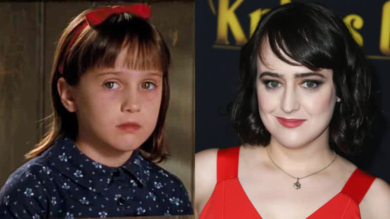 Mara Wilson em 'Matilda' (1996) e atualmente - Reprodução/TriStar Pictures / Getty Images