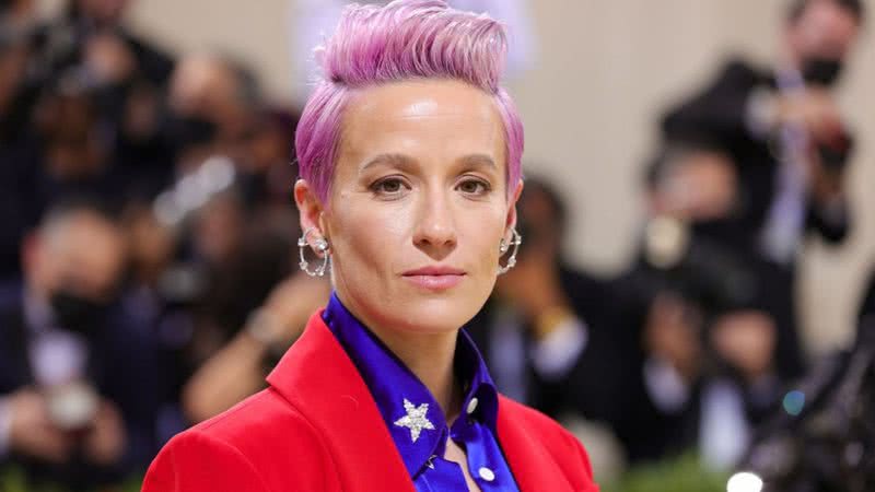 Fotografia de Megan Rapinoe, atleta que está participando da campanha, no Met Gala 2021 - Getty Images