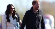 Fotografia de Meghan Markle e marido, Harry, na inauguração do Invictus Game 2022 - Getty Images