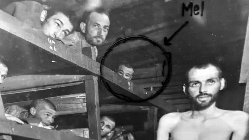 Mel Mermelstein em emblemática foto no campo de concentração de Buchenwald - Jeff Gritchen, Orange County Register/SCNG