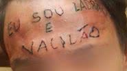 Menino que teve a testa tatuada com a frase "eu sou ladrão e vacilão" - Reprodução/Youtube