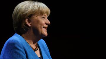 Merkel durante a entrevista - Getty Images