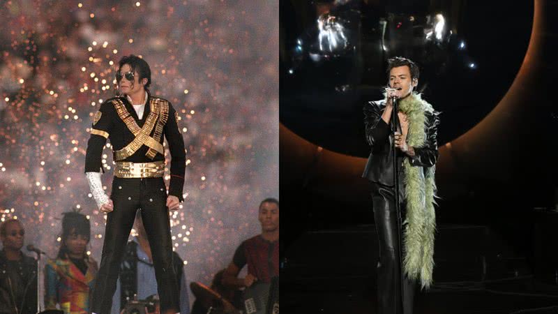 Michael Jackson e Harry Styles em apresentações - Getty Images