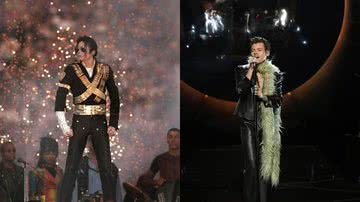 Michael Jackson e Harry Styles em apresentações - Getty Images