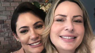 Michelle Bolsonaro junto de Juliana Lacerda, esposa de Guilherme de Pádua - Reprodução / Redes Sociais / Twitter