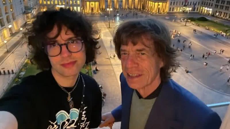 Mick Jagger ao lado do filho, Lucas - Arquivo pessoal