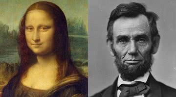 O quadro Mona Lisa ao lado de fotografia de Abraham Lincoln - Wikimedia Commons