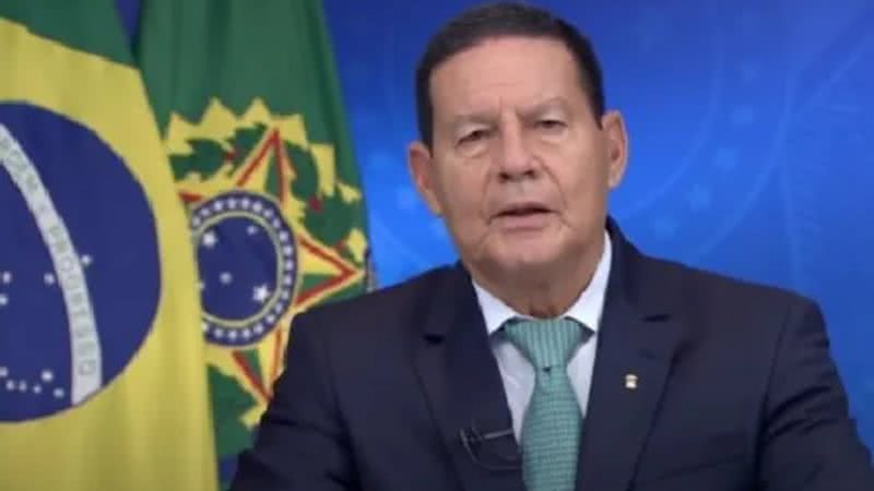 Hamilton Mourão durante discurso - Reprodução/TV Brasil