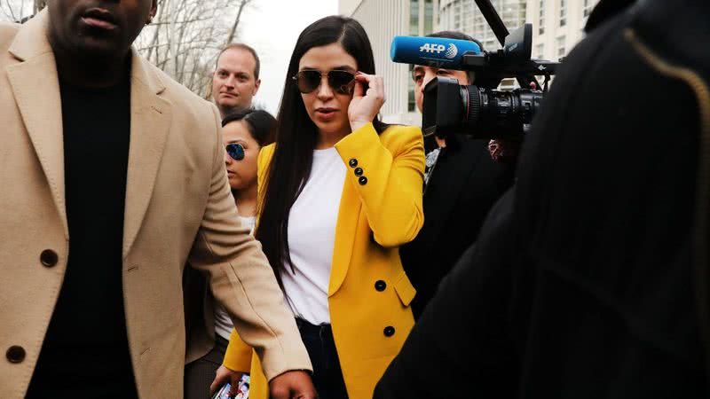 Emma Coronel Aispuro antes de acompanhar audiência nos EUA - Getty Images