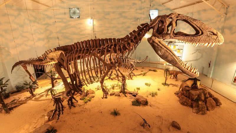 Réplica de um dinossauro exposto no Zooparque Itatiba - Divulgação/ Zooparque Itatiba