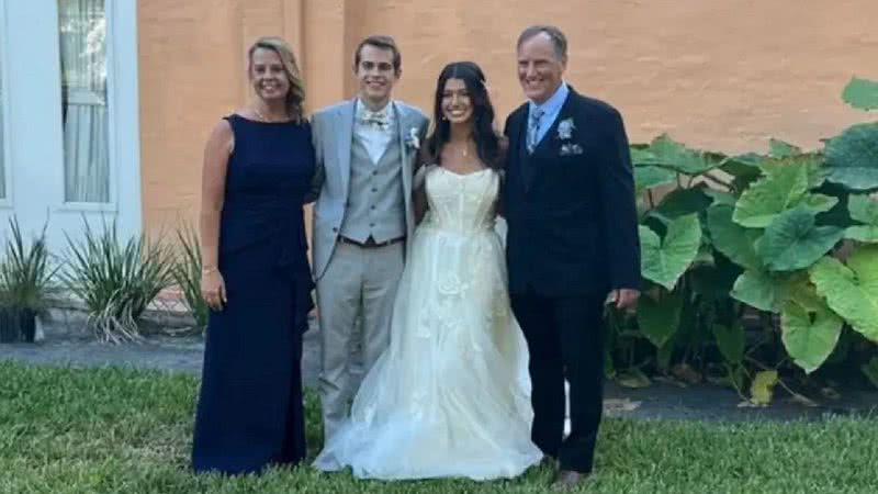 Nate Kuhlman em seu casamento - Arquivo Pessoal