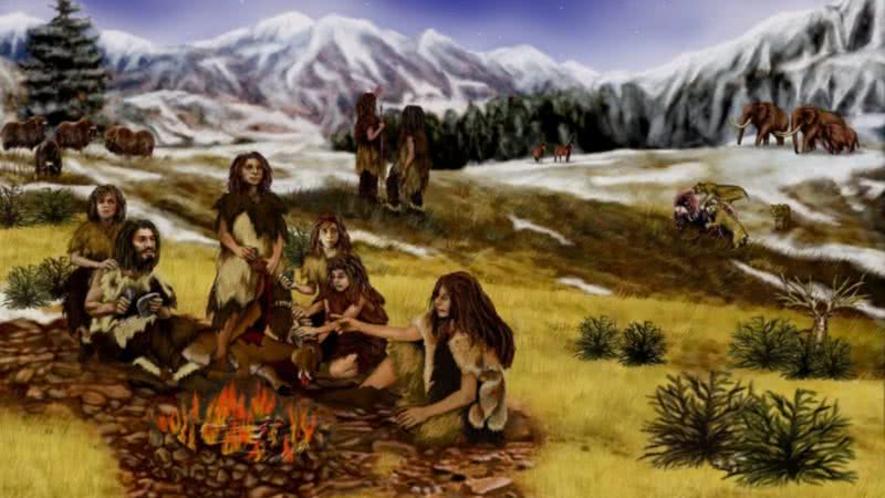 Representação de neandertais - Pixabay