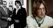 Richard Nixon e Elvis Presley, e John Lennon, respectivamente - Getty Images/Youtube/xezene1