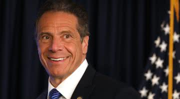 Andrew Cuomo durante um pronunciamento - Getty Images