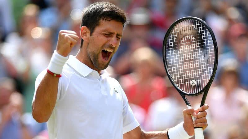 Djokovic comemora vitória - Getty Images