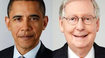 Fotografias de Mitch McConnell e Barack Obama usadas nos testes - Divulgação