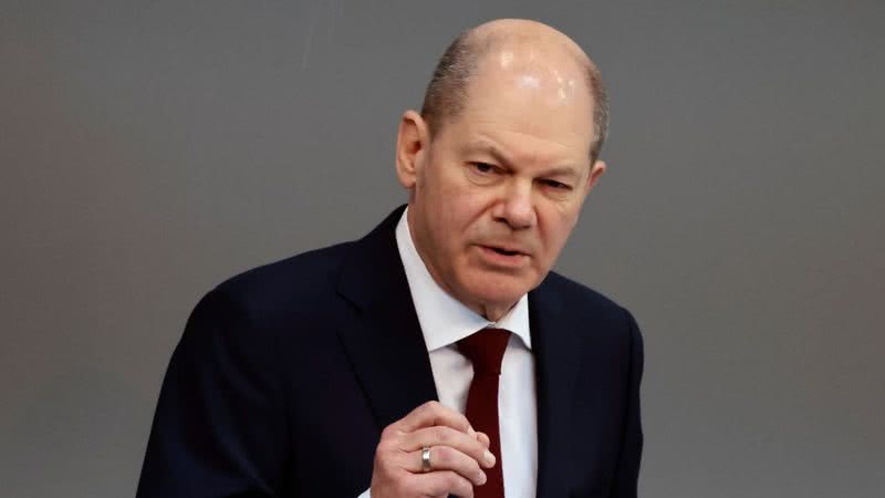 Olaf Scholz neste domingo, 27 - Getty Images