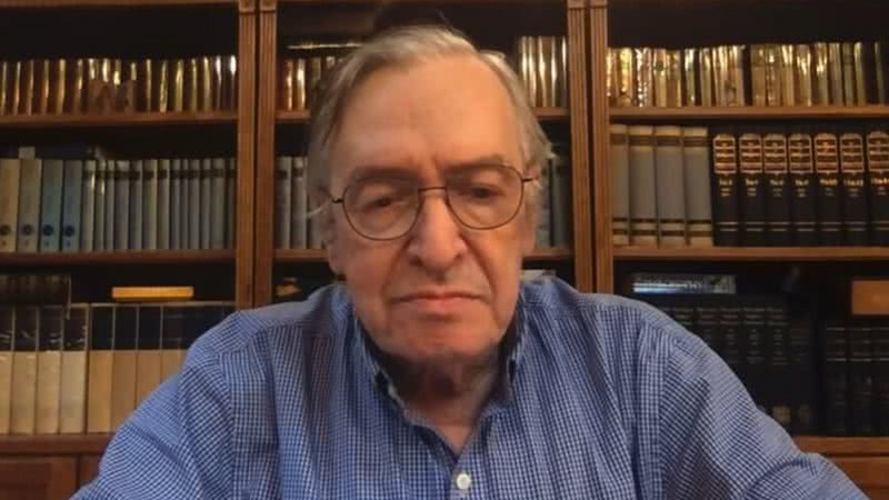 Olavo de Carvalho durante live com Eduardo Bolsonaro - Divulgação