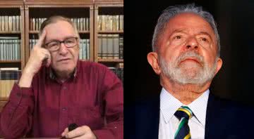 Olavo de Carvalho e o ex-presidente Lula - Arquivo Pessoa e Getty Images