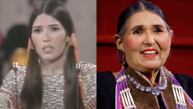 Sacheen Littlefeather - Reprodução/Vídeo/Youtube e Getty Images