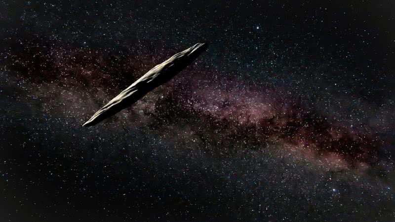 Arte interpretativa de Oumuamua - Gemini Observatory