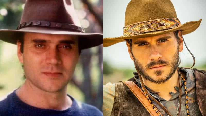 Fotografias de Almir Sater e Gabriel Sater, respectivamente - João Miguel Júnior/Globo e Divulgação/IMDb