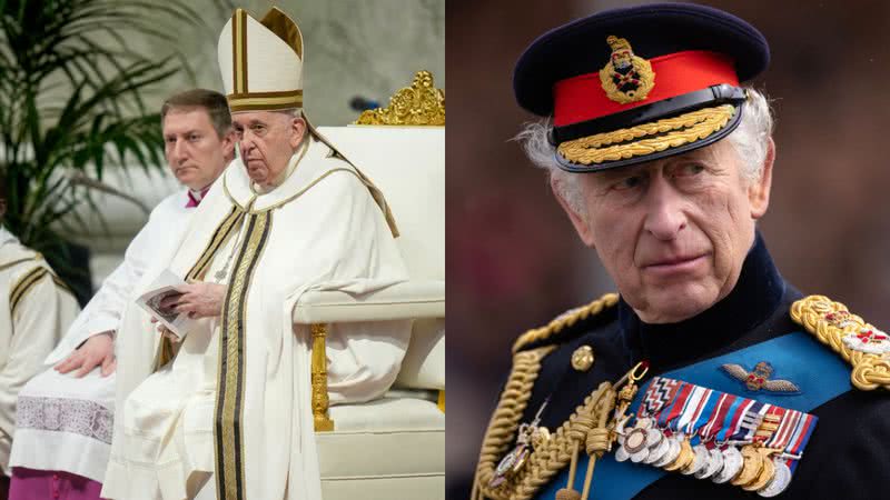 Papa Francisco e rei Charles III - Getty Images