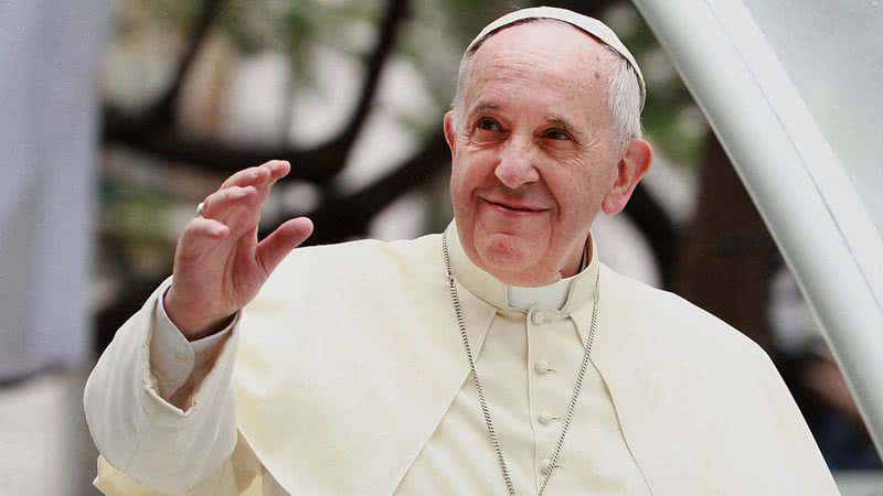 O Papa Francisco durante aparição - Getty Images