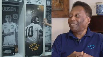 Registro do armário de Pelé (à esqu.) e registro de Pelé (à dir.) - Reprodução/Vídeo