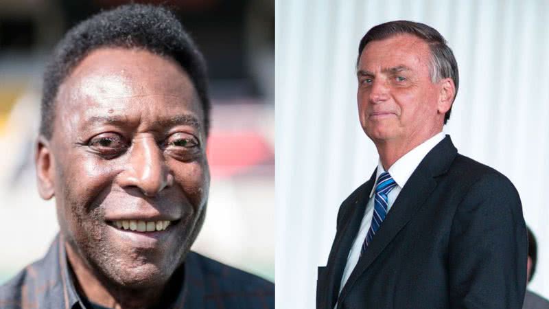 O 'Rei Pelé' e o ex-presidente Bolsonaro - Getty Images