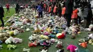 Pelúcias arremessadas por torcedores do Besiktas no campo - Reprodução/Vídeo