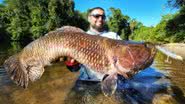 Eduardo com o pescado de 97 centímetros - Arquivo Pessoal